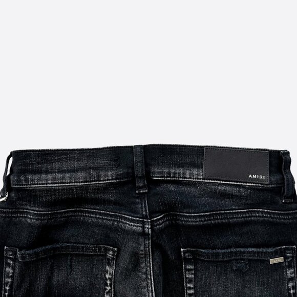 Amiri Aged Black Camouflage Patch MX1 Jeans - Picture 4 of 5